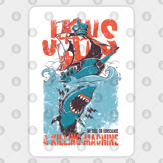 JAWS - A KILLING MACHINE Magnet by Animox